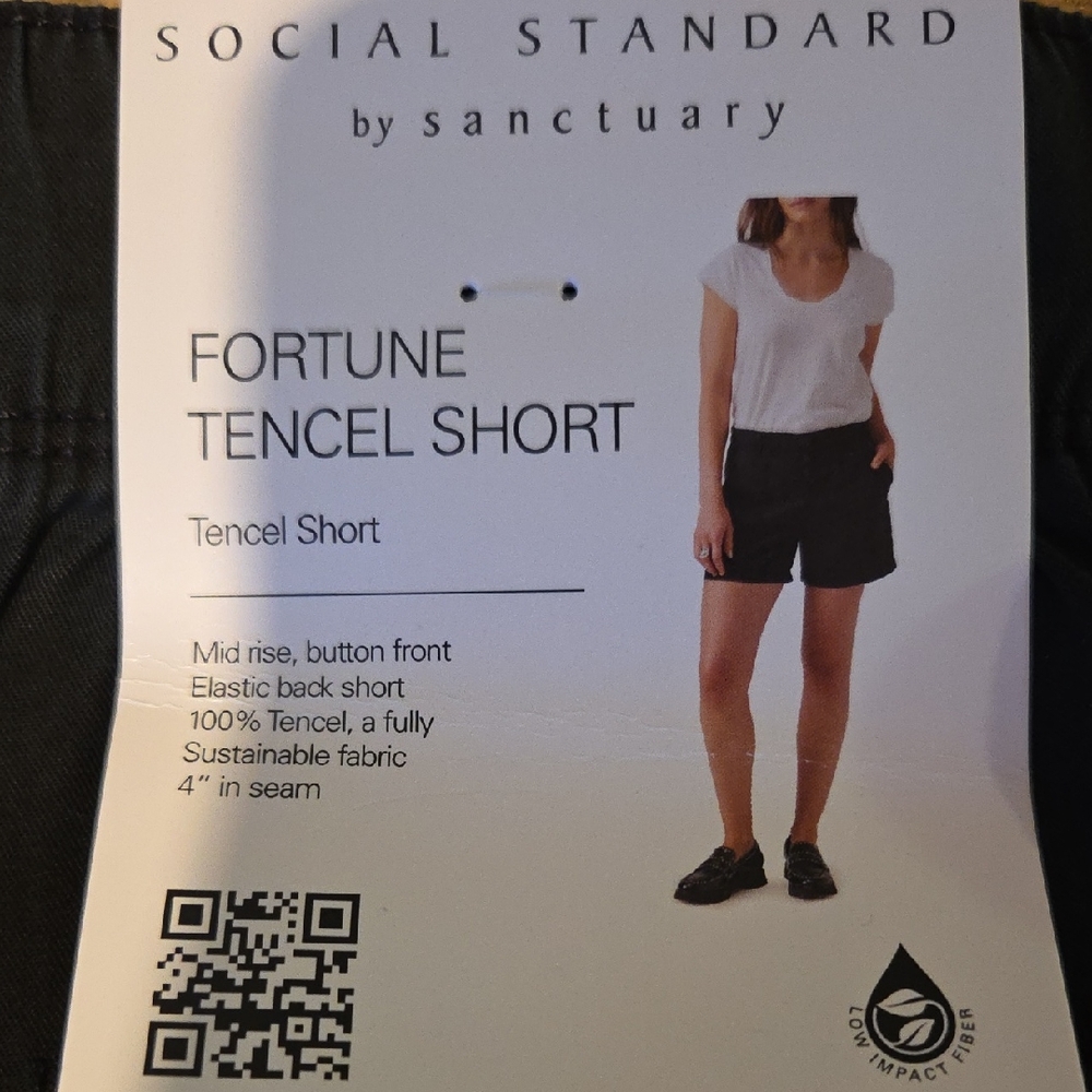 Social Standard by Sanctuary Black High Waist Tencel Shorts